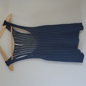 Free People Navy Knit Tank